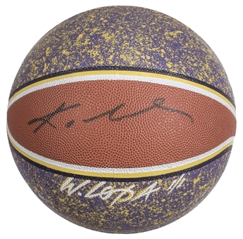 Kobe Bryant Signed William Lopa Original Hand Painted Basketball 1/1 (JSA)